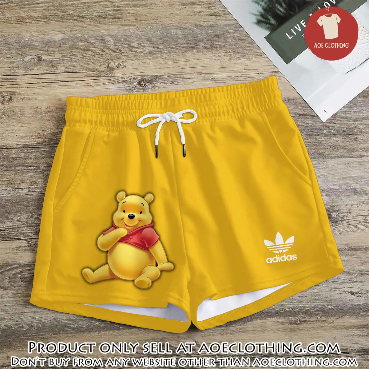 Premium winnie the pooh in adidas women shorts lady beach shorts wms1083 aoe2614348